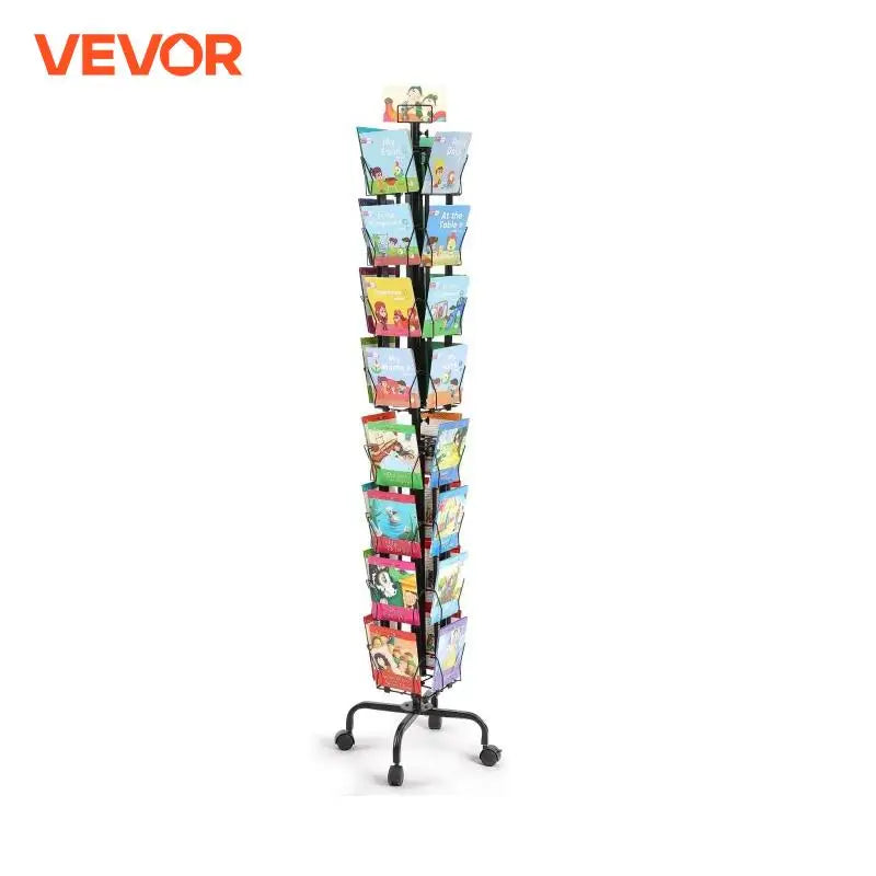 Greeting Cards Display Rack 32 Pockets 360° Rotating Postcard Brochure Display Stand for Exhibitions Office Trade Shop