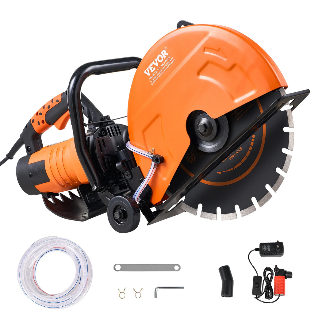 Electric Concrete Saw 3200W Motor Circular Saw Cutter with Max. 6in Adjustable Cutting Depth Wall Chaser for Stone/Brick