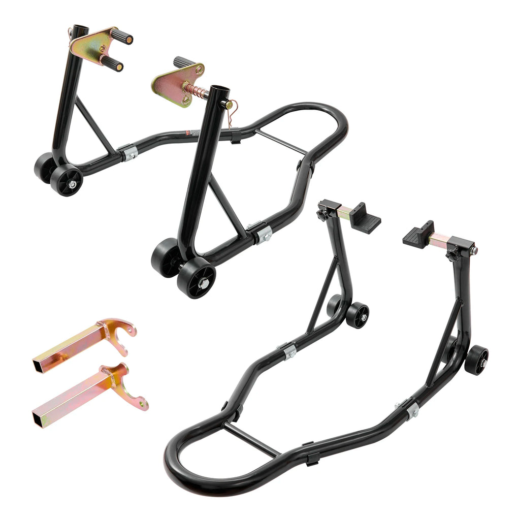 Motorcycle Stand Lift, 850lbs Front Rear Combo Stand Lift Stand, Front and Rear Wheel Fork Stand, U+L Fork Swingarm Spool