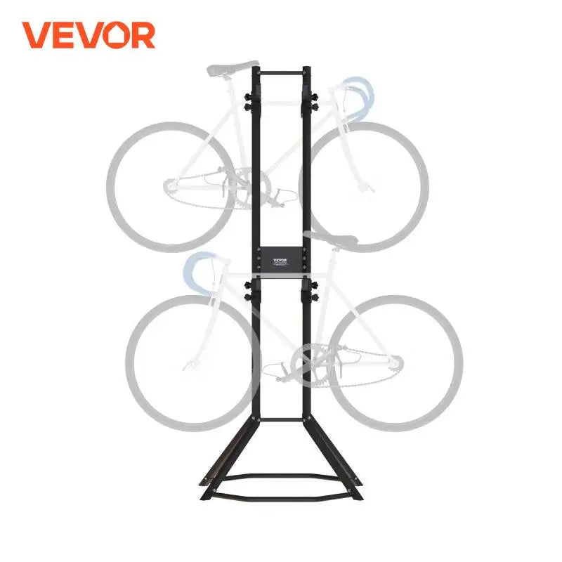 2/4 Bike Storage Rack Standing Gravity Wall Vertical Adjustable Bike Rack Garage Sturdy Steel & Easy Assemble for Garage