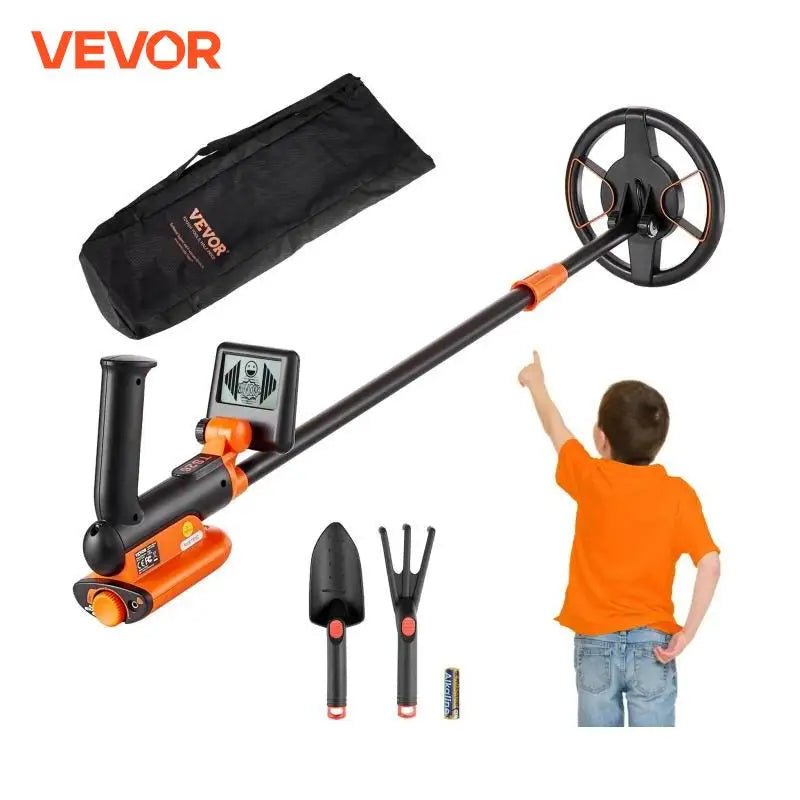 Metal Detector for Kids 6Inch 25''-37'' Adjustable Length IP68 Waterproof Search Coil with LCD Display for Detecting Gold