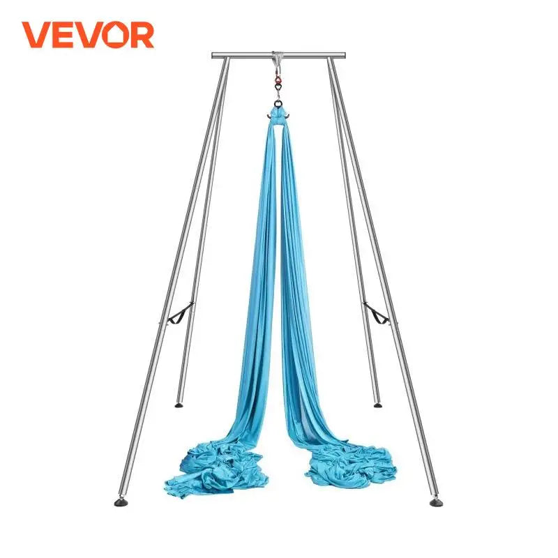 Aerial Yoga Frame & Hammock 9.67 ft   Yoga Swing Stand W/13.1 Yards Aerial Hammock Max 551lbs Yoga Rig for Indoor Outdoor