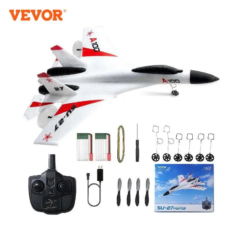 SU27 RC Plane 2.4G  Remote Control Flying Model Glider Airplane with 2 Batteries Aircraft Foam Toys for Children Gifts