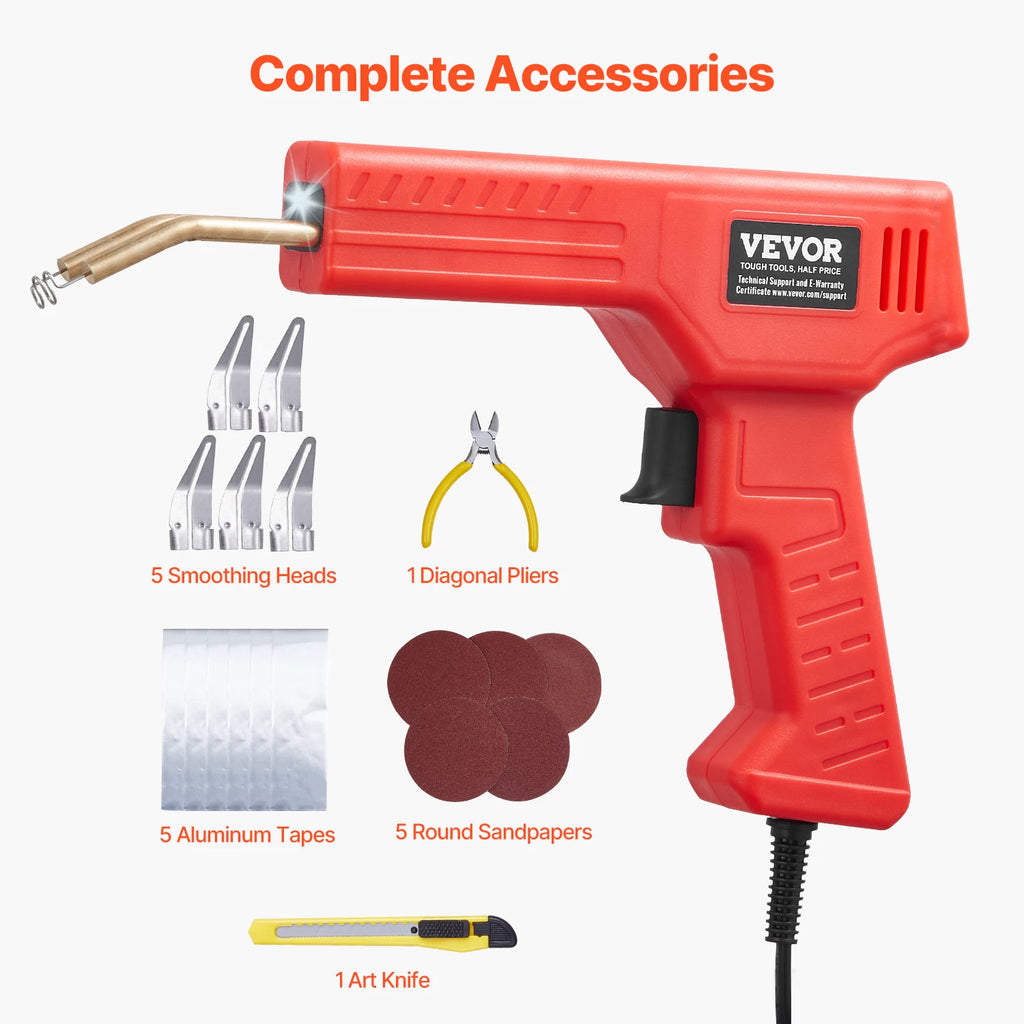 Plastic Welder 100W Plastic Welding Gun with 800PCS Hot Staples Professional Welding Gun Plastic Car Bumper Repair Kit