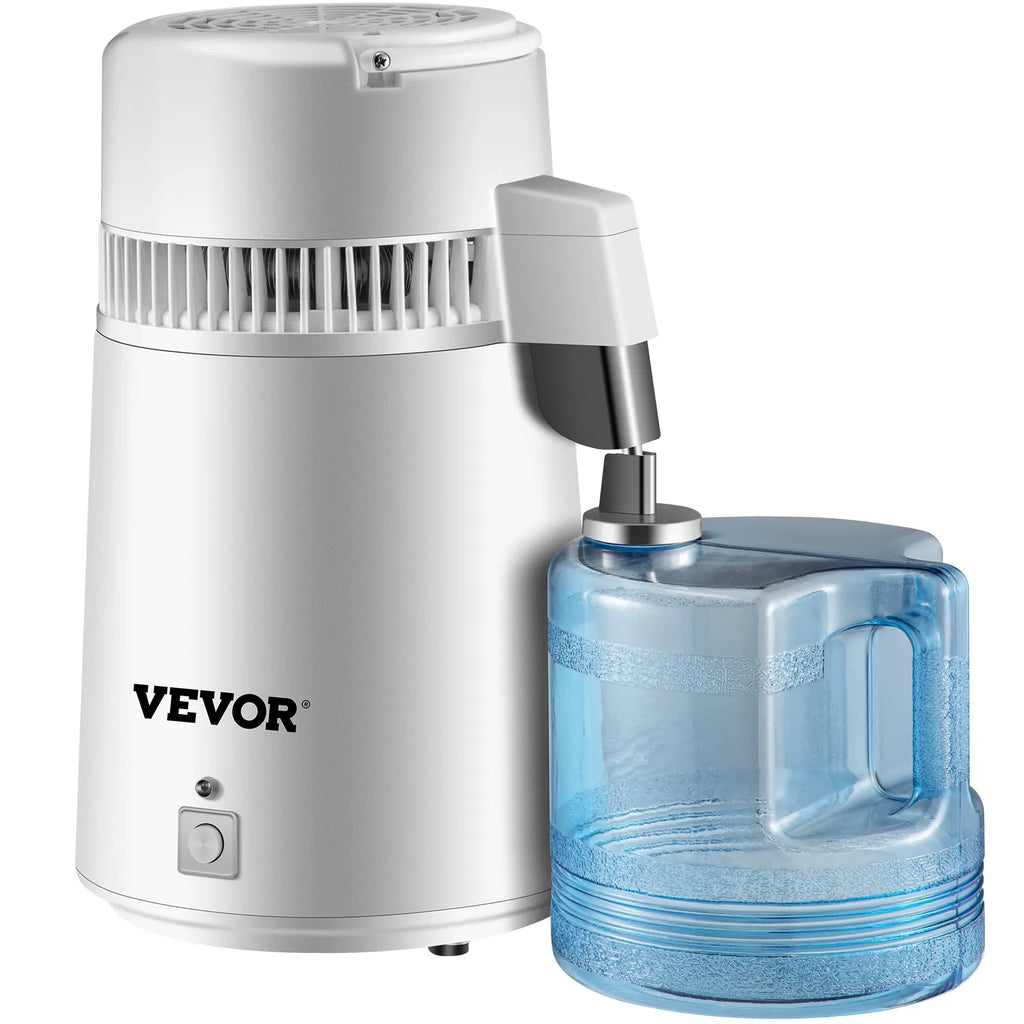 4L/1L-h Water Distiller Purifier, 220V 304SS for Dental/Medical/Home Use, Pure Water & Essential Oils (Auto Shut-Off)