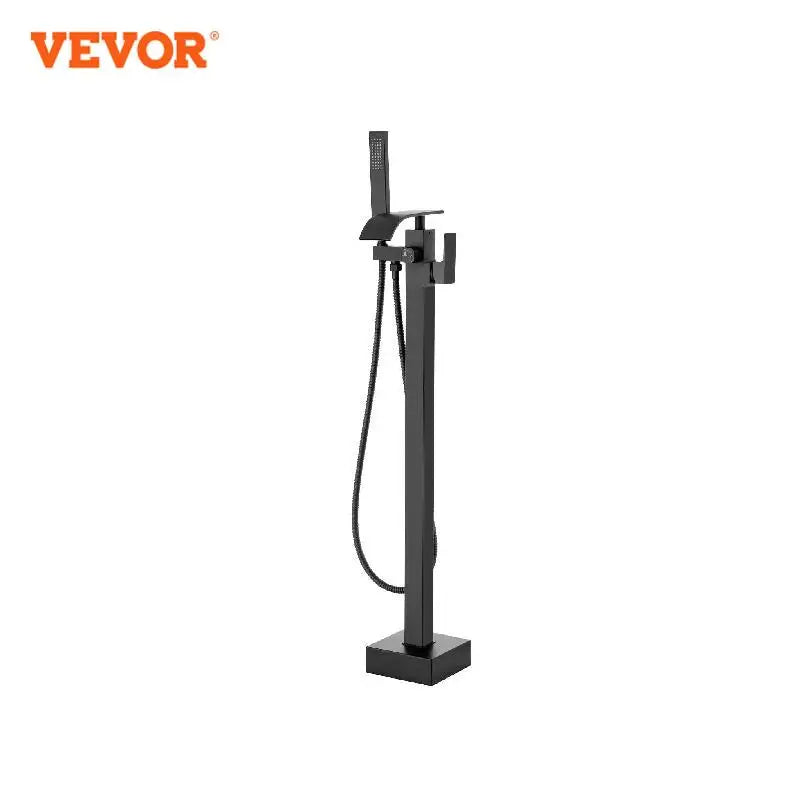 Freestanding Bathtub Faucet Floor Mount Mixer Taps Two Water Modes 360° Swivel Spout for Bathing & Showering Pet Bathing