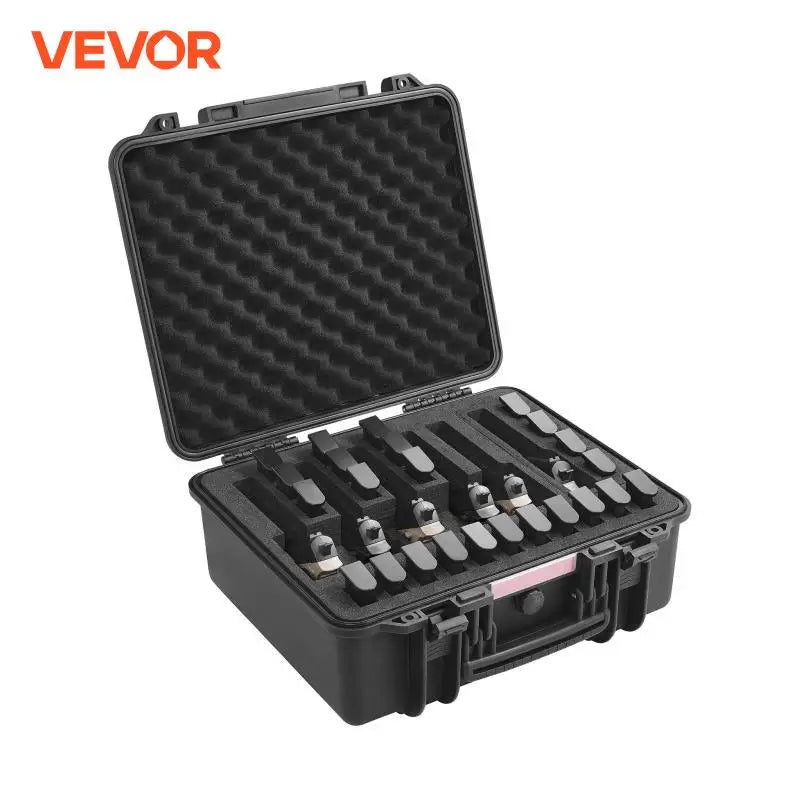 Hard Pistol Cases with Pre-cut PU Foam Lining Waterproof Dustproof Hard Gun Case for 1/2/5/6 Pistol Lockable Pistol Case