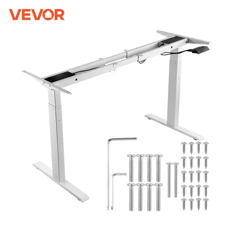 Standing Desk Frame  Electric Stand Up Computer Desk Legs Ergonomic DIY Workstation Base for Home and Office Black white