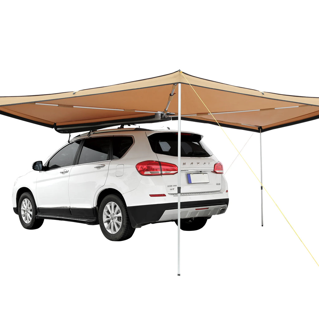 Vehicle Awning  Retractable Car Side Awning Car Awning with Waterproof Storage Bag  Suitable for Truck SUV Van Campers