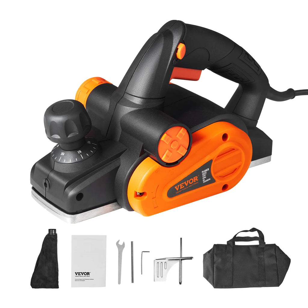 Electric Hand Planer 3-1/4" width 16500 RPM High-Speed Powerful Electric Corded Handheld Planers for DIY Woodworking Tool