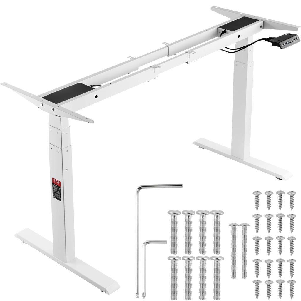 Standing Desk Frame Electric Stand Up Computer Desk Legs Ergonomic DIY Workstation Base for Home and Office Black white