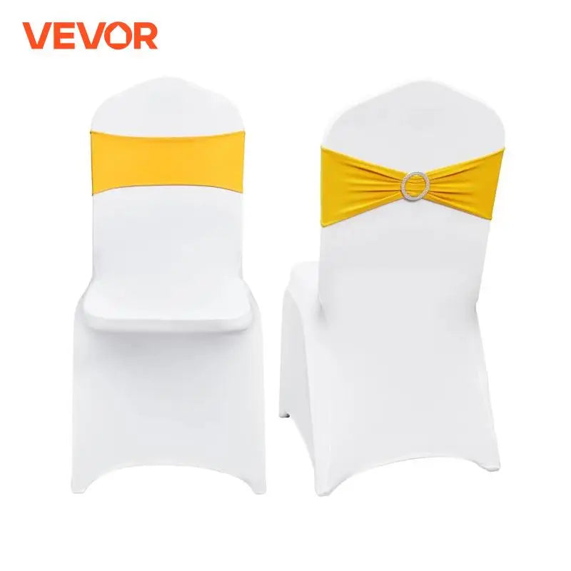 30/50set Stretch Spandex Folding Chair Covers Universal Fitted Chair Cover with Chair Sashes Removable Washable Slipcovers