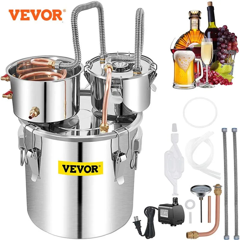 Distiller Alcohol Brewing Still 12/20/30/50L Stainless Steel Alcohol Distiller Wine Making Boiler for Whisky Beer Brandy