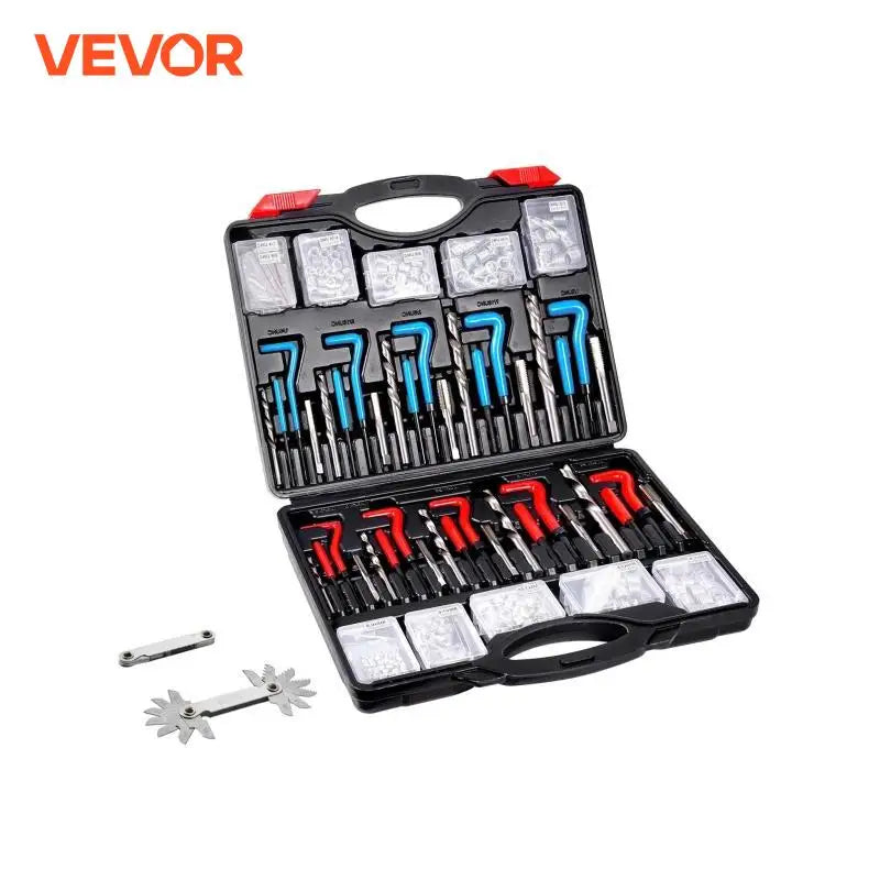 Helicoil Thread Repair Kit SAE and Metric Rethreading Tool Kit HSS Drill Bits Thread Inserts Breakoff Installation Tools