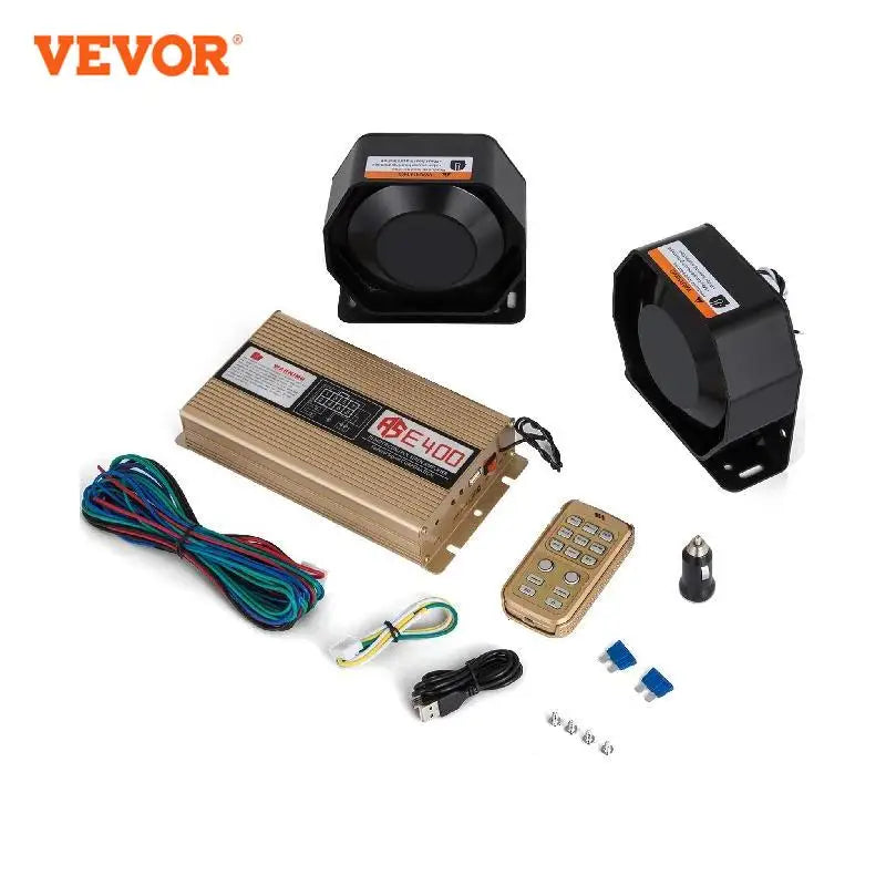 200W 18 Sound 12V Loud Car Warning Alarm Police Fire  Siren  PA Speaker MIC System for All Specific Vehicles