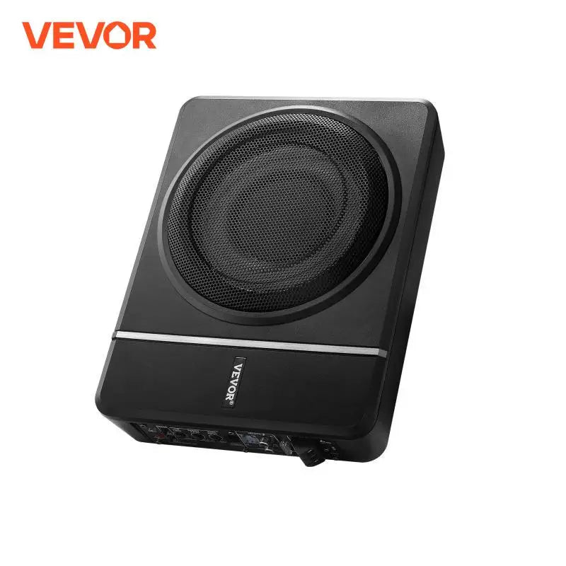 8" Underseat Car Subwoofer Low Profile Audio Sub Built-in Amplifier High/Low Level Input & Volume Controller for SUV/Car