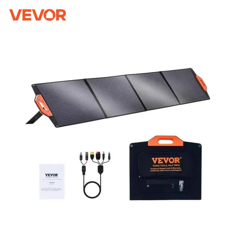 Portable Monocrystalline Solar Panel Foldable ETFE Charger Efficiency Panel Waterproof for Power Stations Camping Hiking