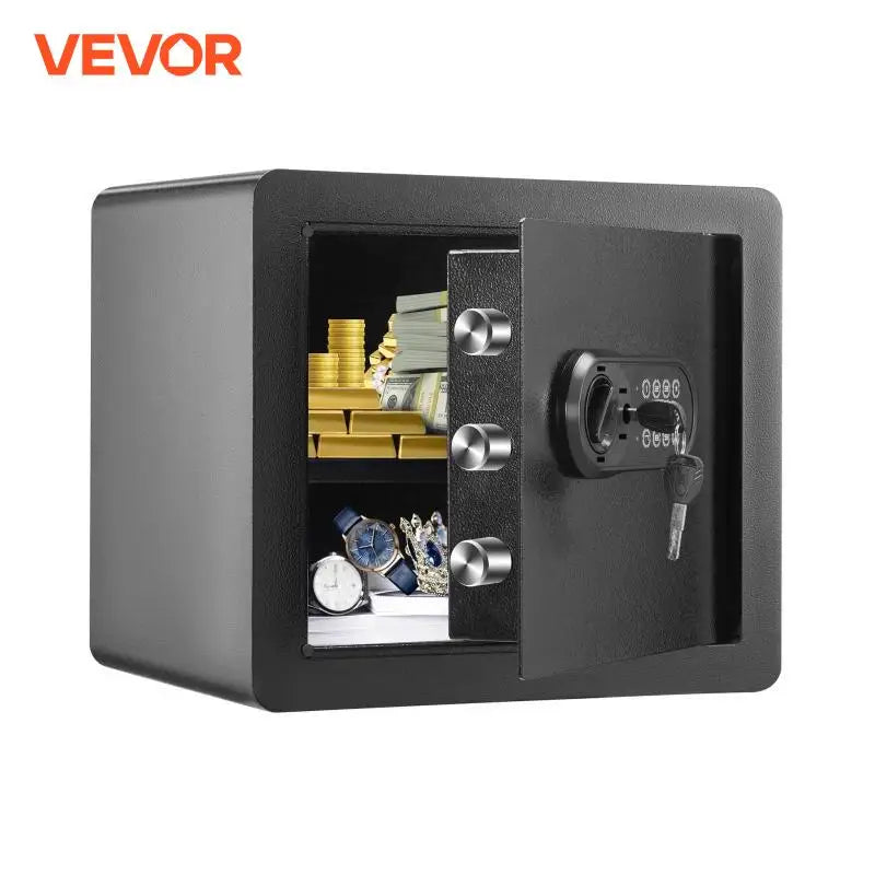 1.2/0.5 Cubbic Fit Electronic Safe Deposit Safe Box W/ Digital Access & Override Keys for Store Money Gun Jewelry Document
