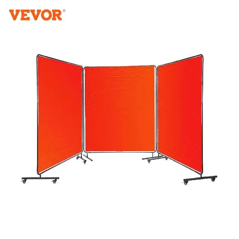 Welding Curtain Screen 1 or 3 Panel Flame Retardant Fire Proof Blanket Mobile Anti UV Vinyl Translucent Shield 6x6FT 6x8FT