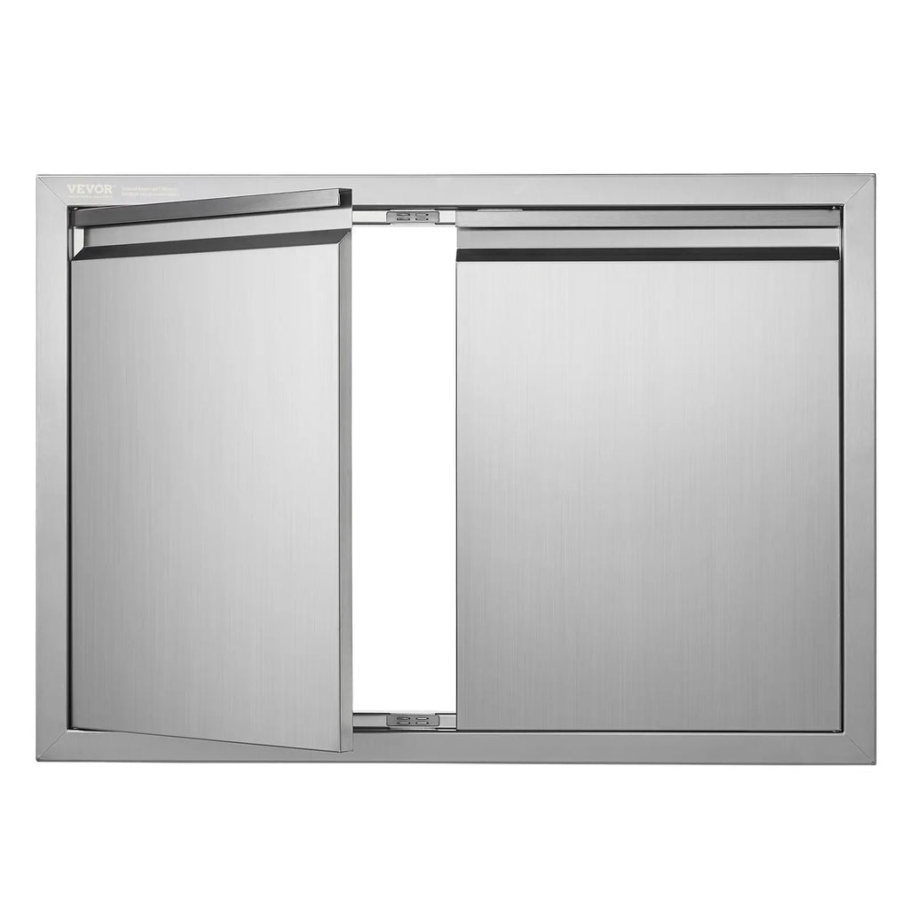 BBQ Access Door Stainless Steel Double/Single Wall Door Panel Outdoor Kitchen Door Flush Mount Door Wall Vertical Door