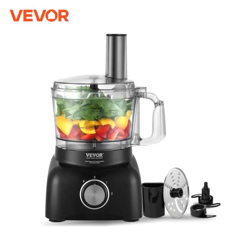 Food Processor 7-Cup Vegetable Chopper for Chopping Mixing Slicing and Kneading Dough 350 Watts Stainless Steel Blades