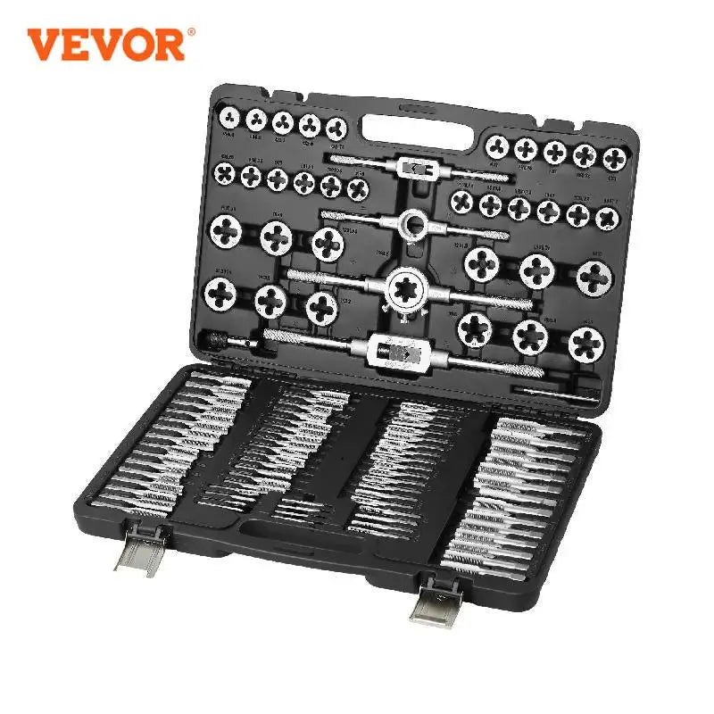 Tap and Die Set 40PCs 60PCs 80PCs 110/116PCs Metric or SAE Standard Bearing Steel Taps and Dies Essential Threading Tool