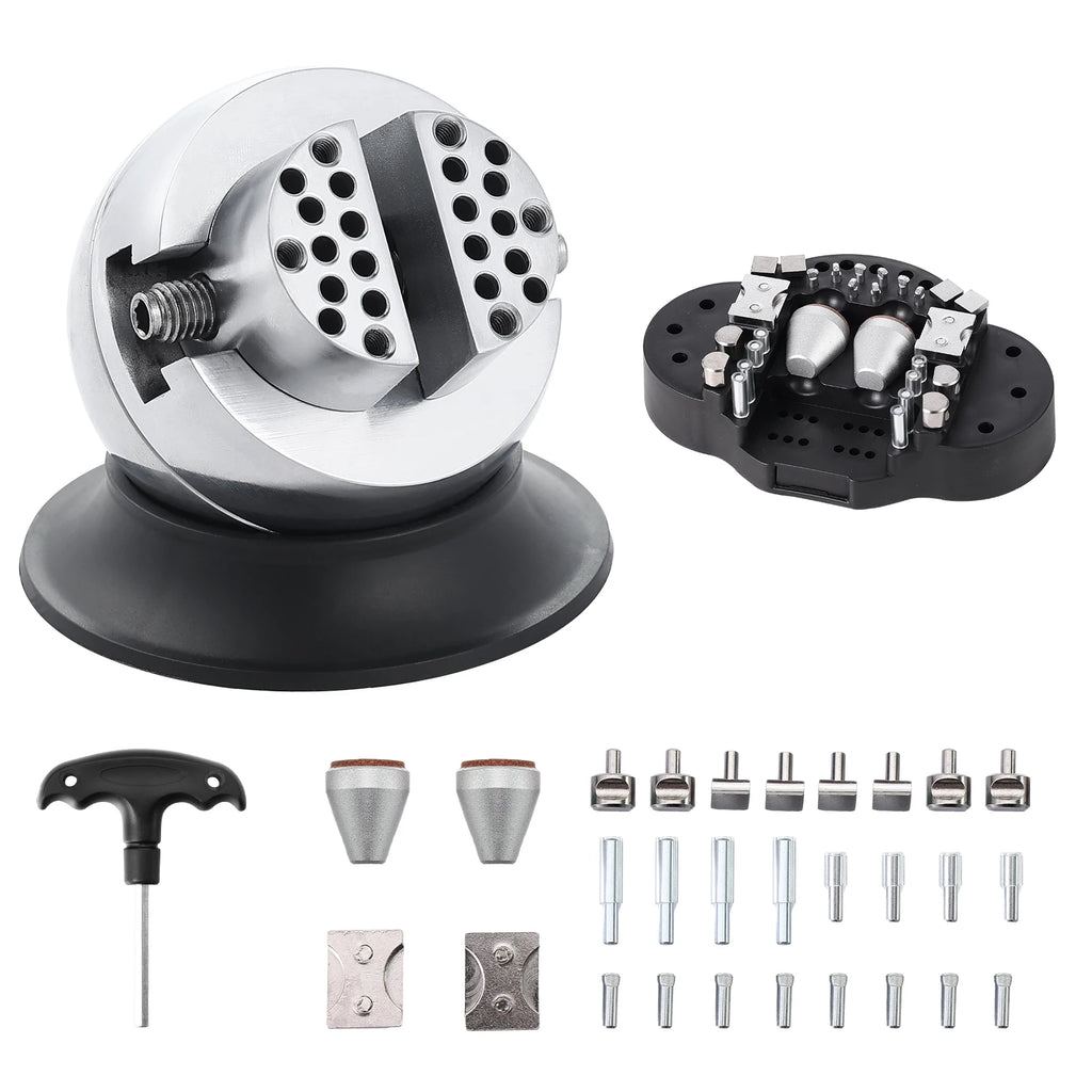 2Kg Mini Engraving Ball Vise Full Set 3inch Jewelry Equipment Diamond Stone Block Ring Adjustable Carving Setting Tools