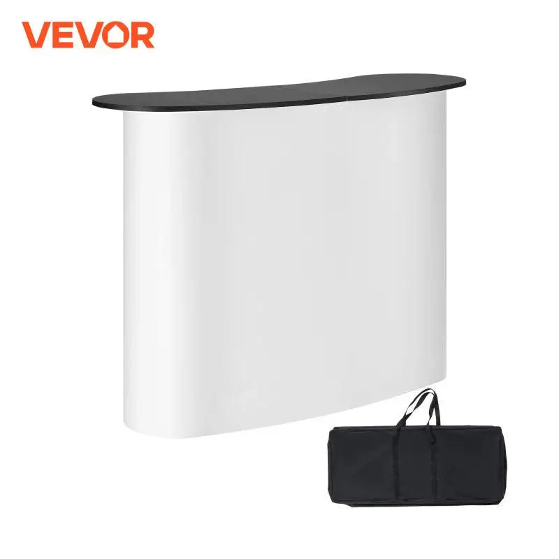 Portable Tradeshow Podium Table Exhibition Counter Stand Booth Fair w/ Wall Foldable Promotion Retail Bar Table for party