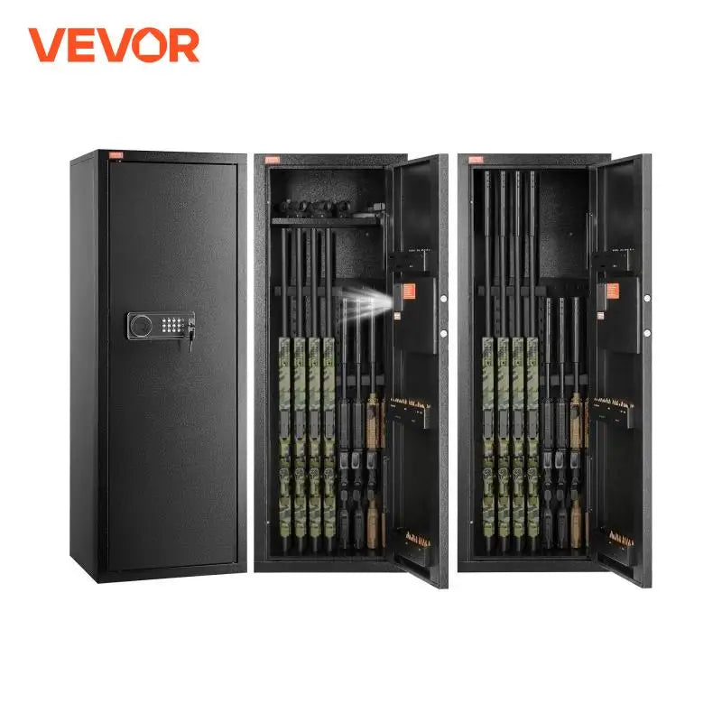 6-12 Rifles Safe Gun Safe with Lock & Digital Keypad Tall Gun Storage Cabinet with Removable Shelf for Home Rifle Shotguns