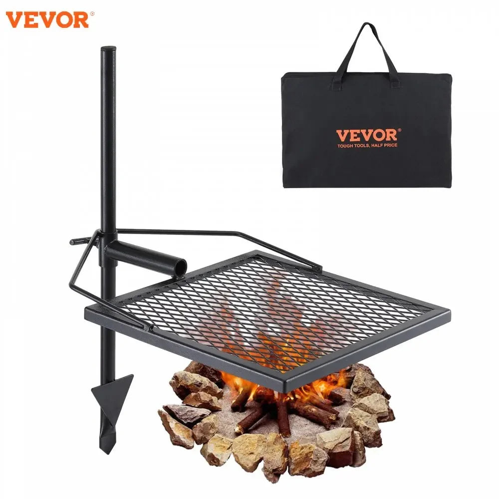 Swivel Campfire Grill  Fire Pit Grill Grate over Fire Pits  Heavy Duty Steel Grill Grates   Cooking Equipment