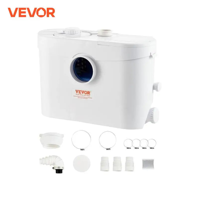 Macerator Pump 700W 9600 L/h Flow 32.8 ft/10 m Head Sewerage Sump Pump with 3 Water Inlets for Waste Water Disposal Use