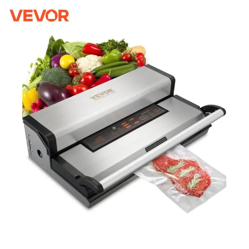 Commercial Vacuum Sealer Machine Multifunction Automatic Food Packaging with Bag Roll Storage Cutter for Home Kitchen Use