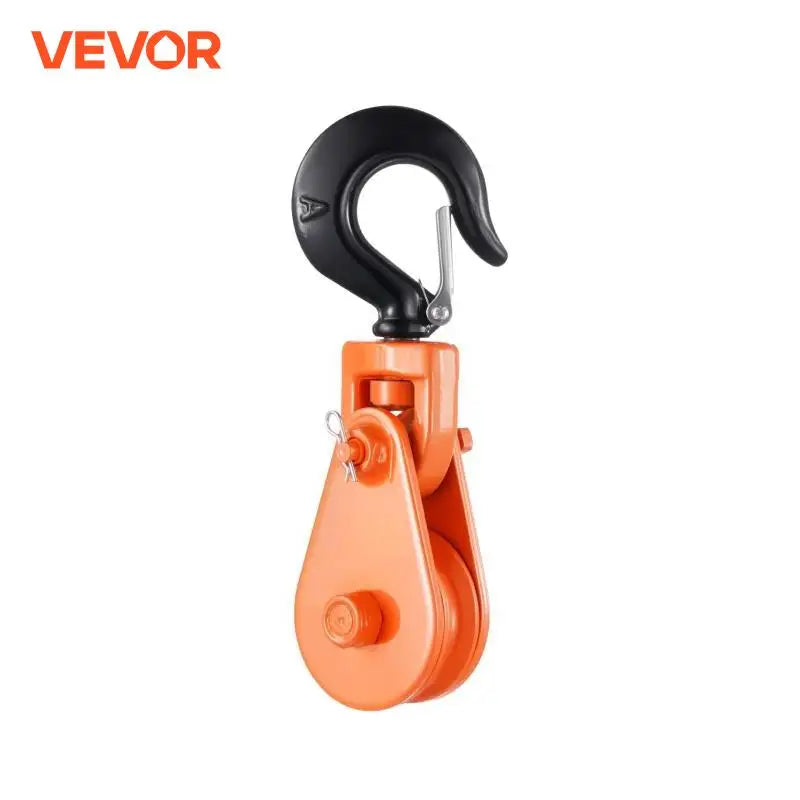 2T Snatch Block Pulley with Swivel Hook Lifting Offroad Recovery for Towing Operation on Truck Rollback Wrecker Car Hauler