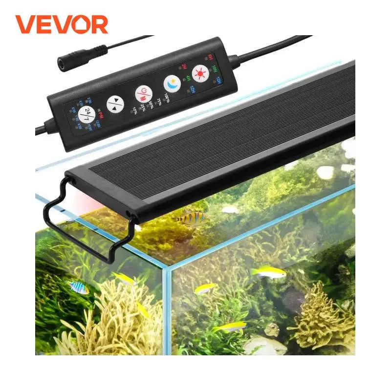 Aquarium Light 36W Full Spectrum Fish Tank Light with 24/7 Natural Mode Adjustable Timer & 5-Level Brightness 36-42 inch