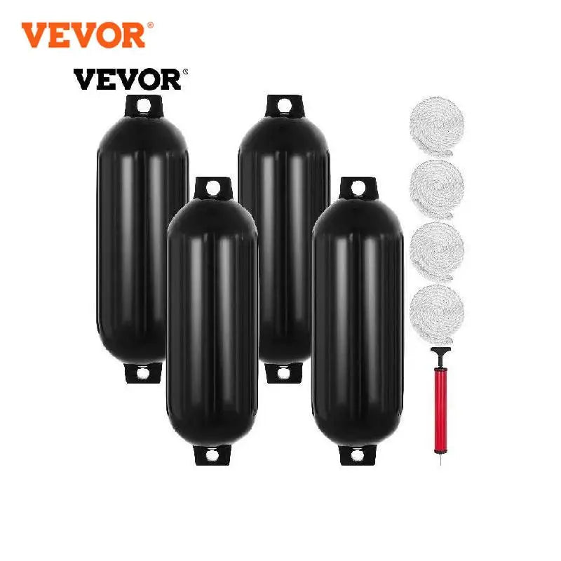 4PCS Ribbed 8.5 X 27 Inch Boat Fender Bumper Yacht Dock Shield Protection Row Boat Dock Canoe Pontoon Sailboats Yachts
