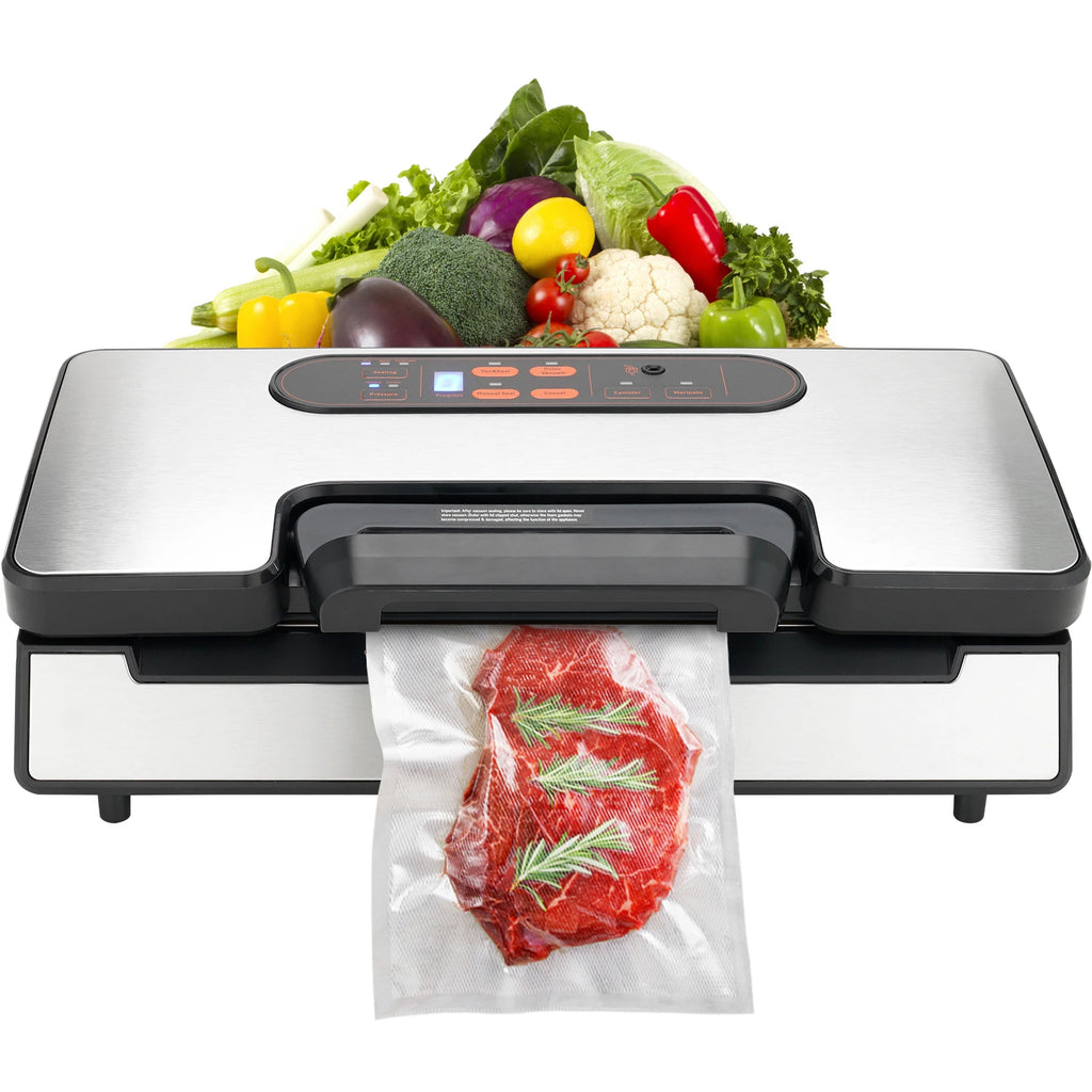 Vacuum Sealer Machine, 90Kpa 130W Powerful Dual Pump and Dual Sealing, Dry and Moist Food Storage, Automatic and Manual