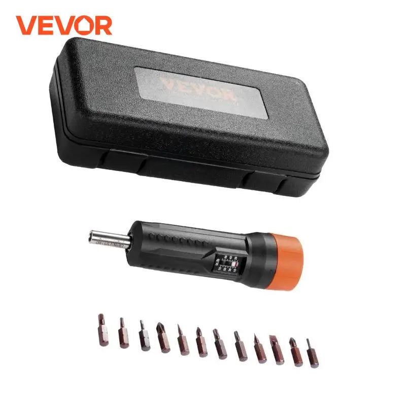 1/4" Torque Screwdriver Drive Screwdriver Torque Wrench, Driver Bits Set with View Window 10-70 in-lbs Torque Range