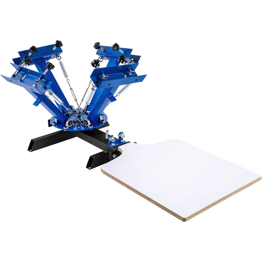 Screen Printing Machine 4 Color Silk Screen Printing Machine 1 Station Adjustable Devices Press Printer DIY Shirt