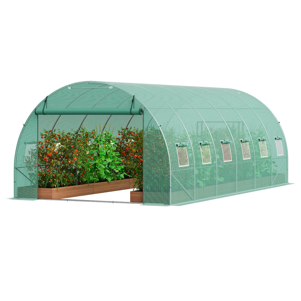 Walk-in Tunnel Greenhouse 20x10x7ft Hoop House Greenhouse Tunnel Upgrade Plant Green House for Plants to Resist Frost