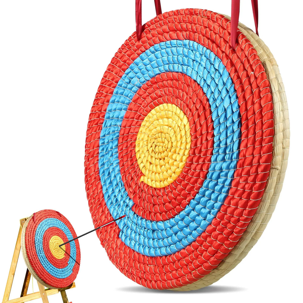 Arrow Target,Traditional Solid Straw Round Archery Target Shooting Bow,Coloured Rope Target for Shooting Practice