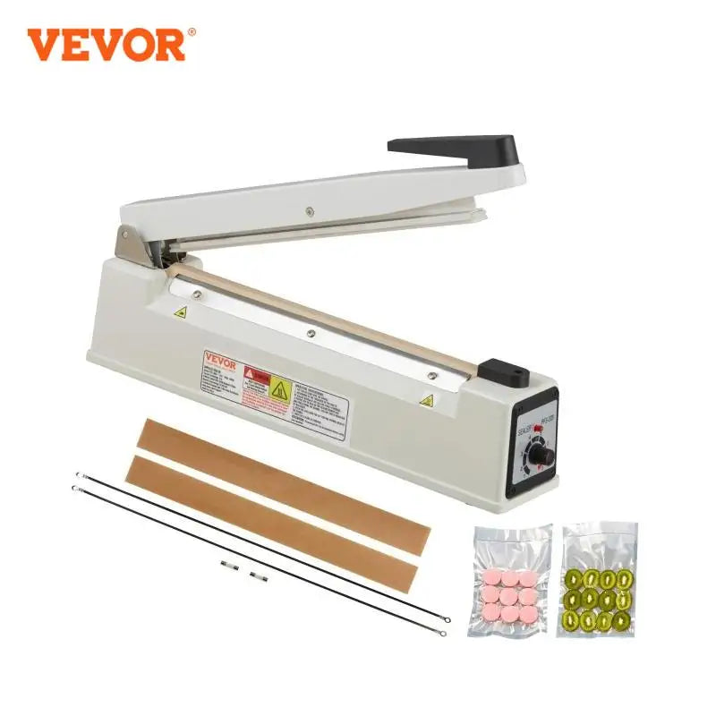8/12/16 inch Impulse Poly Bag Sealer Manual Heat Sealing Machine with Adjustable Heating Mode for Plastic Mylar PE PP Bags
