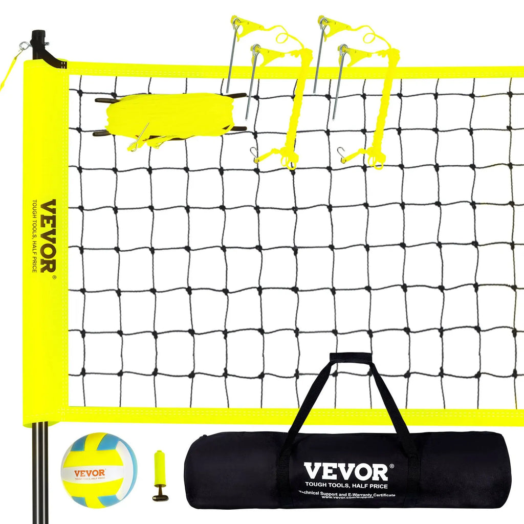 Outdoor Portable Volleyball Net System,Adjustable Height Poles,with PVC Volleyball,Carrying Bag for Backyard,Beach,Lawn