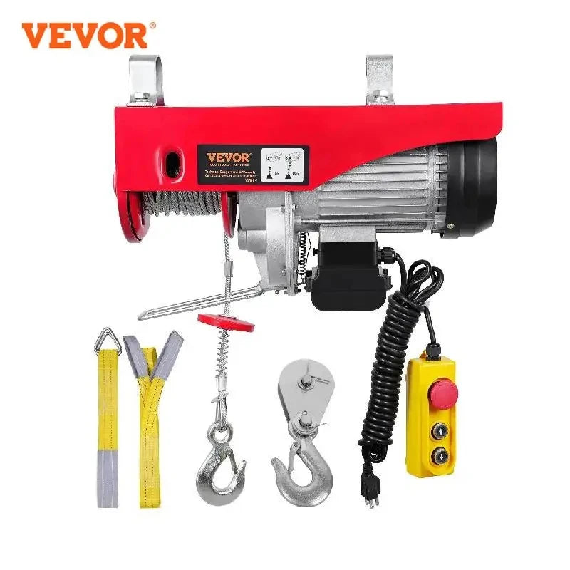 200-800kg Electric Hoist with Wired/Wireless Remote Control Lifting Crane Cable Hoist Winch for Boat Car Garage Elevator