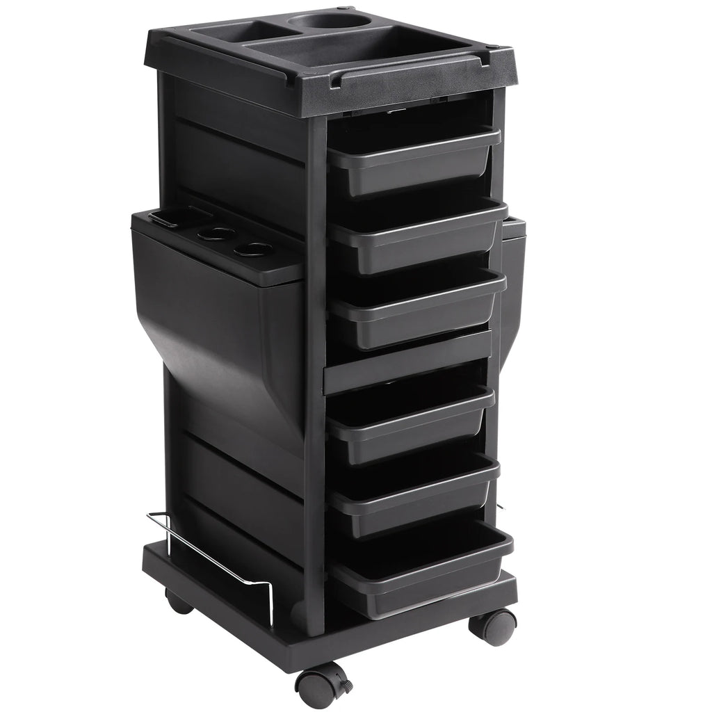 Ultimate Salon Trolley Cart for Stylist with 6 Removable Drawers & Tool Holder and Lockable Wheels for Beauty SPA Barber
