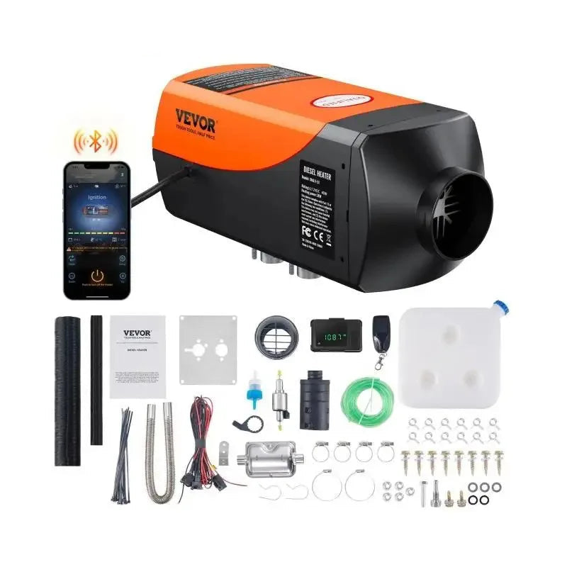 Bluetooth Diesel Air Heater 12V 2KW Diesel Heater with Remote Control and LCD Diesel Parking Heater for RV Trailer Boat