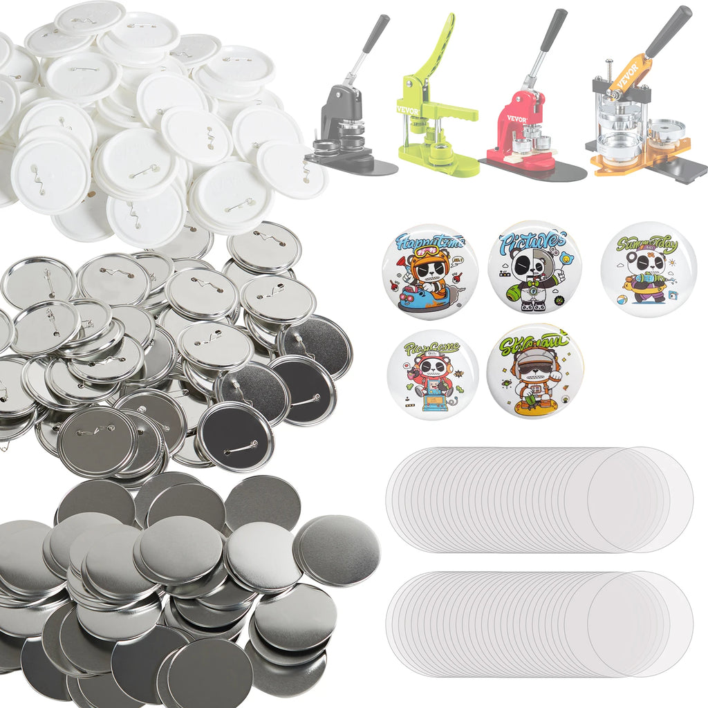 25/32/58/75mm Button Badge Parts Supplies for Button Maker Machine 200/500Sets Metal and Plastic Pin Badges