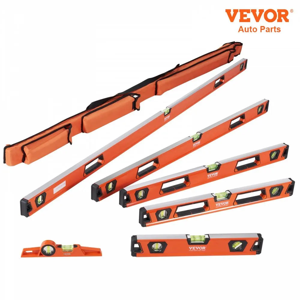 Magnetic Torpedo Level 48/24/16/10 in Mechanical Level Set Bubble Vials Ruler for 45/90/180 Degree Aluminum Alloy Leveler