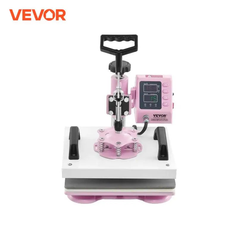 Heat Press 12 x 10inch  360° Swing Away T-Shirt Pressing Machine Heat Transfer Machine for T-Shirts& Pillows Bags & Pink