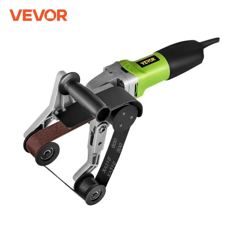 800W Round Pipe Drawing Machine Stainless Steel Cylindrical Pipe Polisher Handheld Tube Polishing Finishing Belt Sander