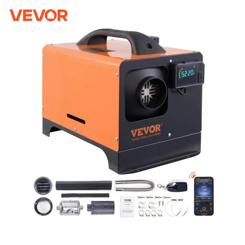 5/8KW Diesel Air Heater 12V All in One Car Heater with Silencer Remote Control for Car Truck Boat RV Parking Diesel Heater